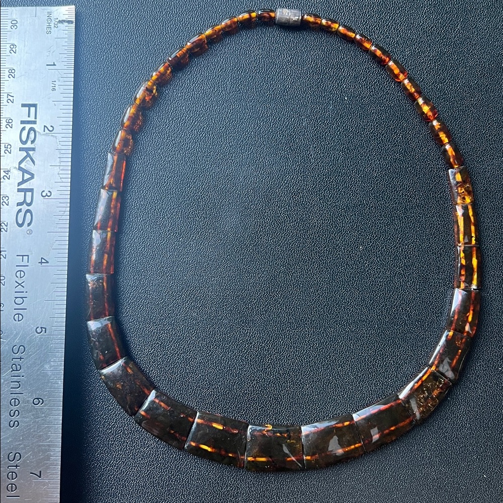 Jay king Tortoiseshell amber like bib Necklace